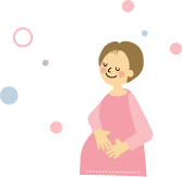 イラスト（安心している妊婦）